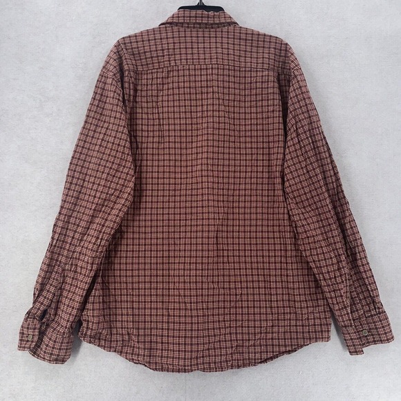 Men’s Abercrombie and Fitch Vintage Red Plaid Flannel Button Down Shirt‎ Large - Picture 2 of 9